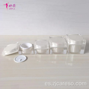 Forma Tarro de crema de botella de loción de cristal acrílico